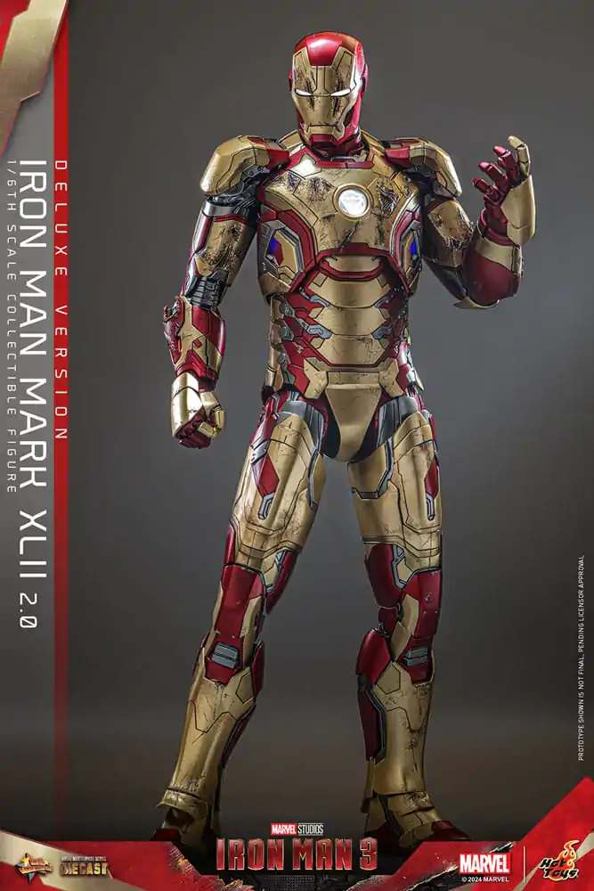 Iron Man 3 Movie Masterpiece Diecast Akčná figúrka 1/6 Iron Man Mark XLII (2.0) Deluxe 32 cm termékfotó