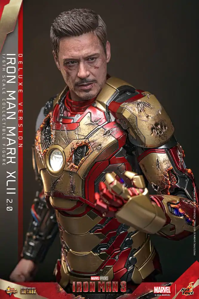 Iron Man 3 Movie Masterpiece Diecast Akčná figúrka 1/6 Iron Man Mark XLII (2.0) Deluxe 32 cm termékfotó