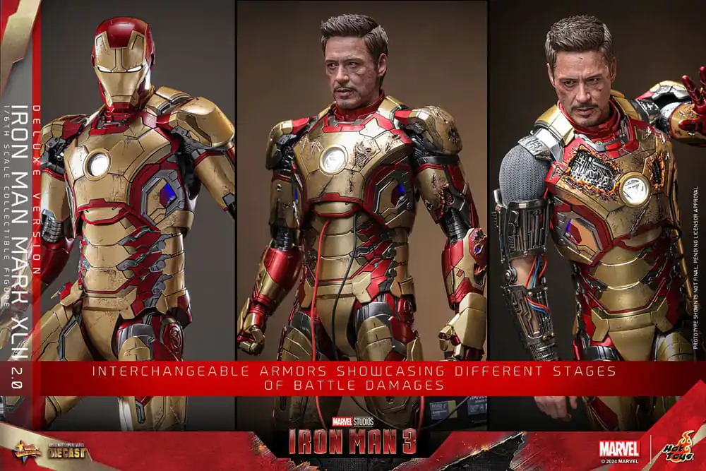 Iron Man 3 Movie Masterpiece Diecast Akčná figúrka 1/6 Iron Man Mark XLII (2.0) Deluxe 32 cm termékfotó