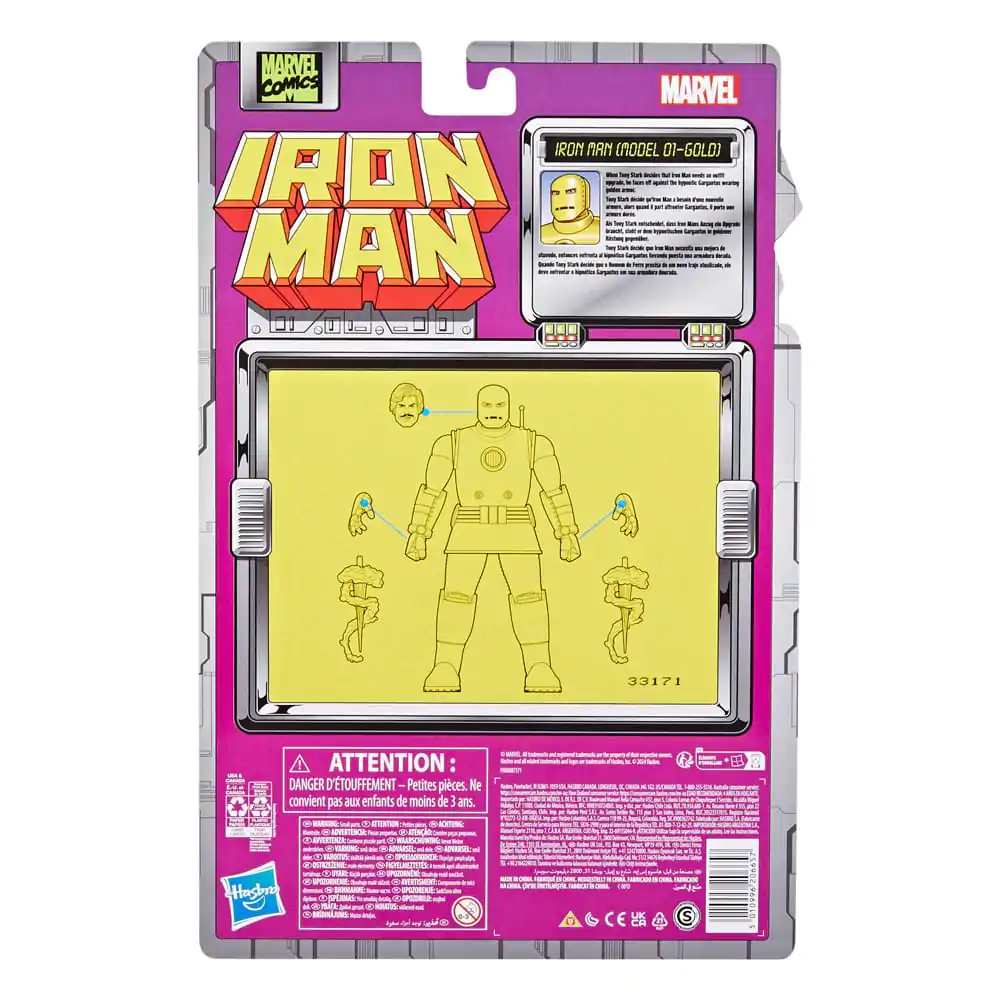 Iron Man Marvel Legends Akčná figúrka Iron Man (Model 01-Gold) 15 cm termékfotó