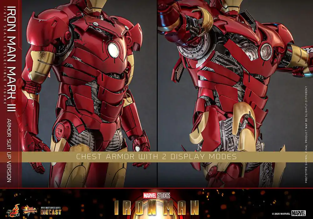 Iron Man Movie Masterpiece Diecast akčná figúrka 1/6 Iron Man Mark III (Armor Suit Up Version) 32 cm produktová fotografia