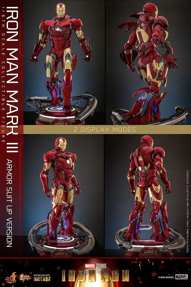 Iron Man Movie Masterpiece Diecast akčná figúrka 1/6 Iron Man Mark III (Armor Suit Up Version) 32 cm produktová fotografia