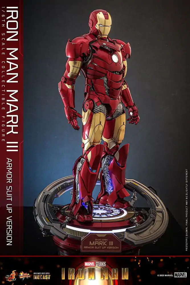 Iron Man Movie Masterpiece Diecast akčná figúrka 1/6 Iron Man Mark III (Armor Suit Up Version) 32 cm produktová fotografia