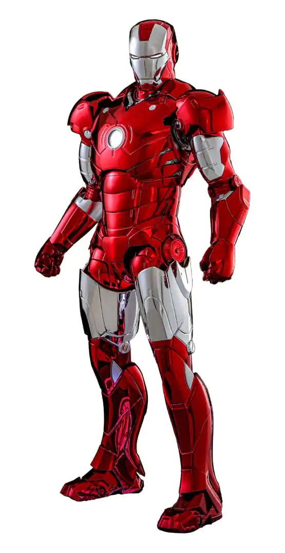 Iron Man Movie Masterpiece Diecast akčná figúrka 1/6 Iron Man Mark III (Red & Chrome Version) Hot Toys Exclusive 32 cm produktová fotografia