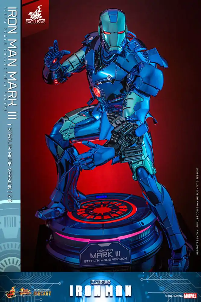 Iron Man Movie Masterpiece Diecast akčná figúrka 1/6 Iron Man Mark III (Stealth Mode Ver.) 2.0 Hot Toys Exclusive 33 cm produktová fotografia