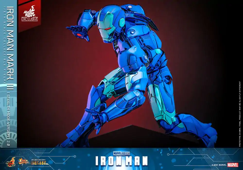 Iron Man Movie Masterpiece Diecast akčná figúrka 1/6 Iron Man Mark III (Stealth Mode Ver.) 2.0 Hot Toys Exclusive 33 cm produktová fotografia