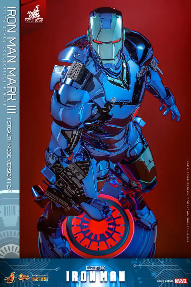 Iron Man Movie Masterpiece Diecast akčná figúrka 1/6 Iron Man Mark III (Stealth Mode Ver.) 2.0 Hot Toys Exclusive 33 cm produktová fotografia