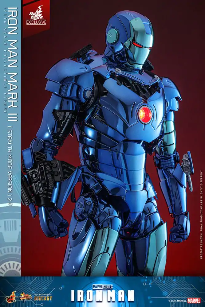 Iron Man Movie Masterpiece Diecast akčná figúrka 1/6 Iron Man Mark III (Stealth Mode Ver.) 2.0 Hot Toys Exclusive 33 cm produktová fotografia