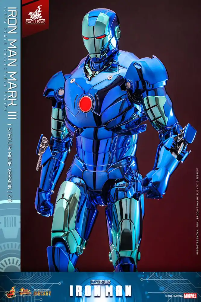 Iron Man Movie Masterpiece Diecast akčná figúrka 1/6 Iron Man Mark III (Stealth Mode Ver.) 2.0 Hot Toys Exclusive 33 cm produktová fotografia