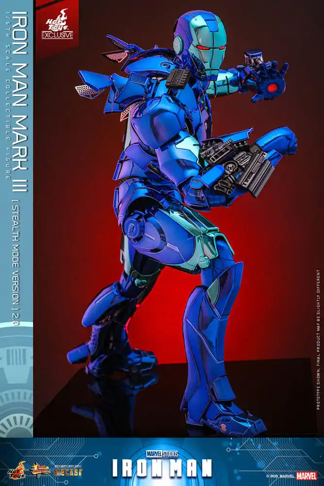 Iron Man Movie Masterpiece Diecast akčná figúrka 1/6 Iron Man Mark III (Stealth Mode Ver.) 2.0 Hot Toys Exclusive 33 cm produktová fotografia