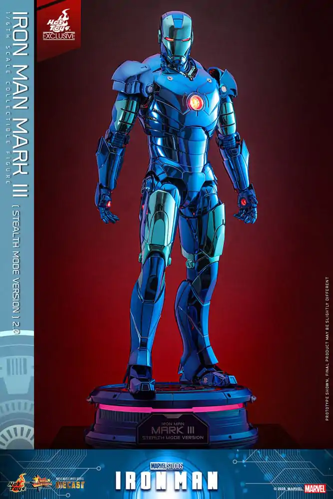 Iron Man Movie Masterpiece Diecast akčná figúrka 1/6 Iron Man Mark III (Stealth Mode Ver.) 2.0 Hot Toys Exclusive 33 cm produktová fotografia