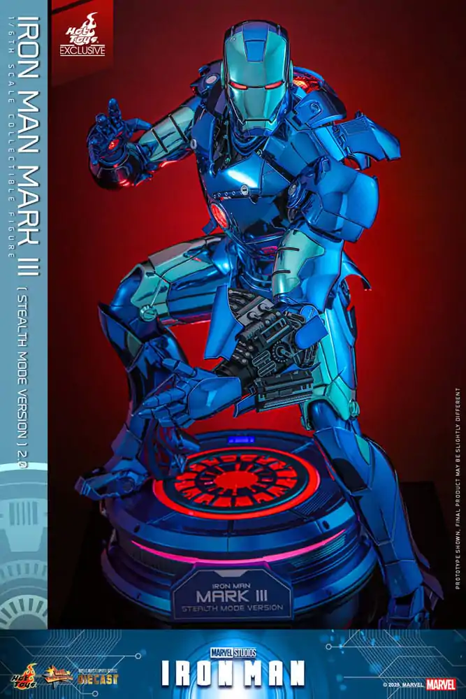 Iron Man Movie Masterpiece Diecast akčná figúrka 1/6 Iron Man Mark III (Stealth Mode Ver.) 2.0 Hot Toys Exclusive 33 cm produktová fotografia