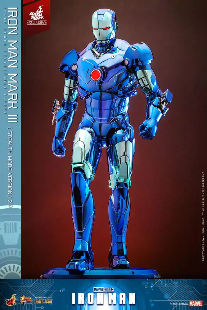 Iron Man Movie Masterpiece Diecast akčná figúrka 1/6 Iron Man Mark III (Stealth Mode Ver.) 2.0 Hot Toys Exclusive 33 cm produktová fotografia