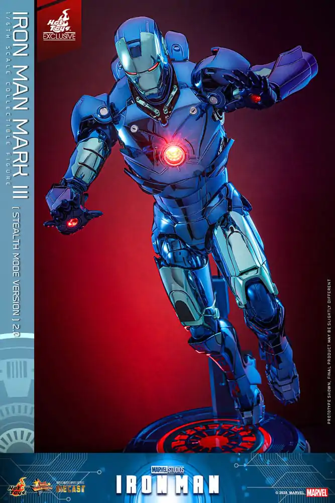 Iron Man Movie Masterpiece Diecast akčná figúrka 1/6 Iron Man Mark III (Stealth Mode Ver.) 2.0 Hot Toys Exclusive 33 cm produktová fotografia