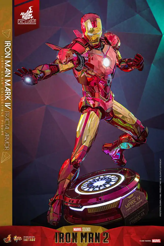 Iron Man Movie Masterpiece Diecast akčná figúrka 1/6 Iron Man Mark VI (Fractal Armor) Hot Toys Exclusive 33 cm produktová fotografia