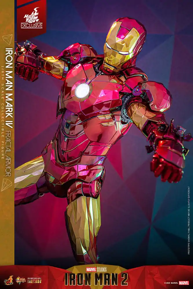 Iron Man Movie Masterpiece Diecast akčná figúrka 1/6 Iron Man Mark VI (Fractal Armor) Hot Toys Exclusive 33 cm produktová fotografia
