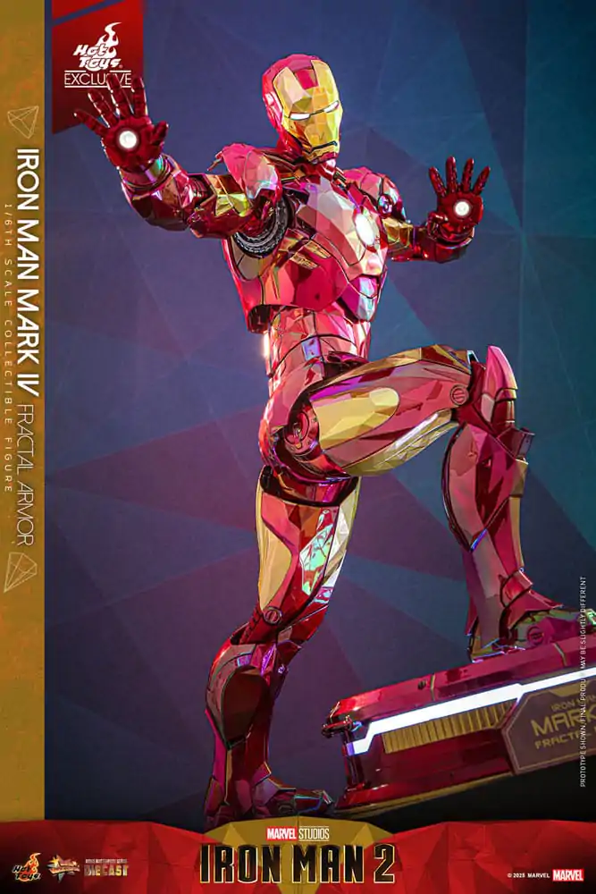 Iron Man Movie Masterpiece Diecast akčná figúrka 1/6 Iron Man Mark VI (Fractal Armor) Hot Toys Exclusive 33 cm produktová fotografia