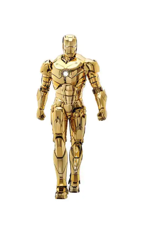 Iron Man Movie Masterpiece Diecast Akčná figúrka 1/6 Iron Man Mark III (Gold Color Version) Hot Toys Exclusive 33 cm produktová fotografia