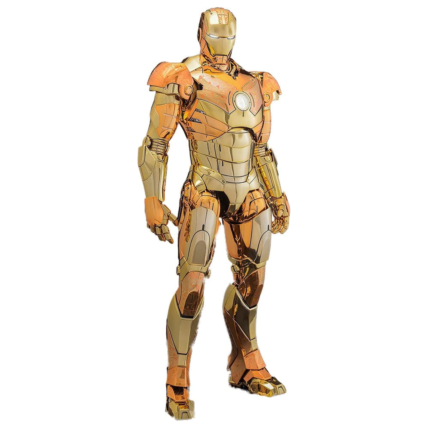 Iron Man Movie Masterpiece Diecast akčná figúrka 1/6 Iron Man Mark III (Golden & Copper Gold Version) Hot Toys Exclusive 33 cm produktová fotografia