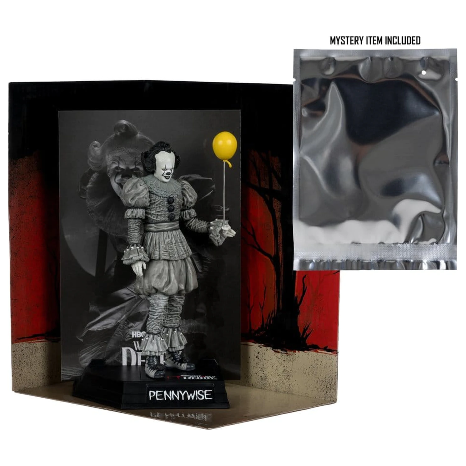 It Vitajte vo figúrke Derry Movie Maniacs Pennywise (čierno-biela) 16 cm produktová fotografia