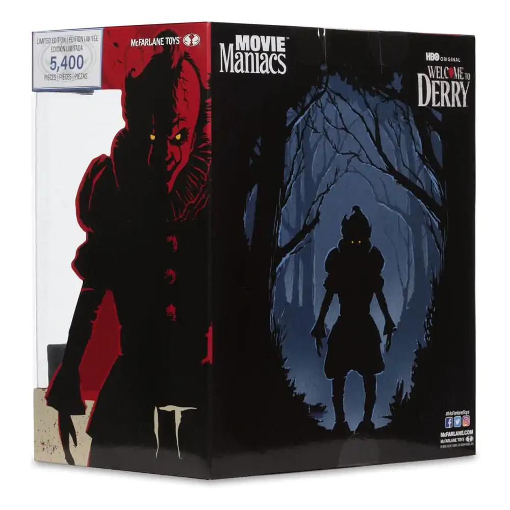 It: Welcome to Derry Movie Maniacs PVC socha Pennywise (Flashback) (Gold Label) 16 cm produktová fotografia