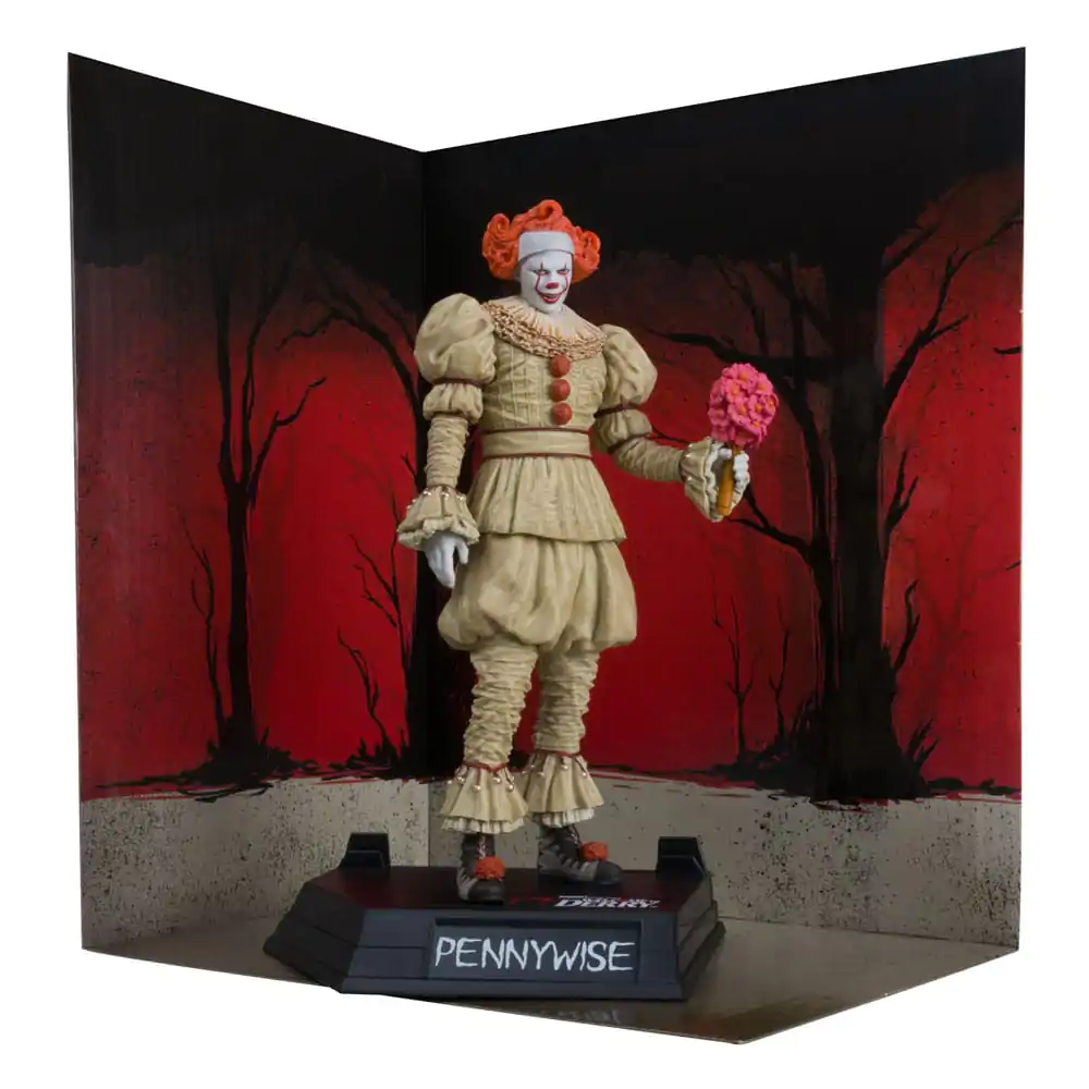It: Welcome to Derry Movie Maniacs PVC socha Pennywise (Flashback) (Gold Label) 16 cm produktová fotografia