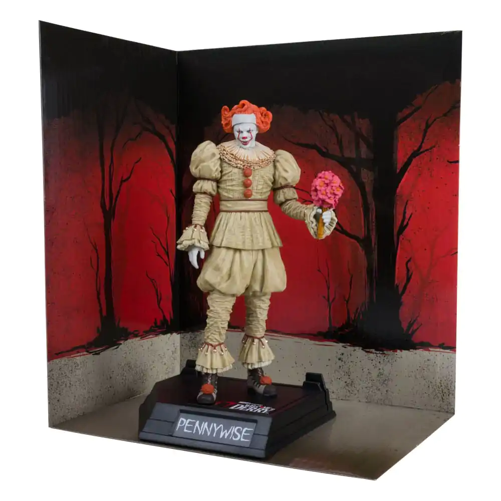 It: Welcome to Derry Movie Maniacs PVC socha Pennywise (Flashback) (Gold Label) 16 cm produktová fotografia