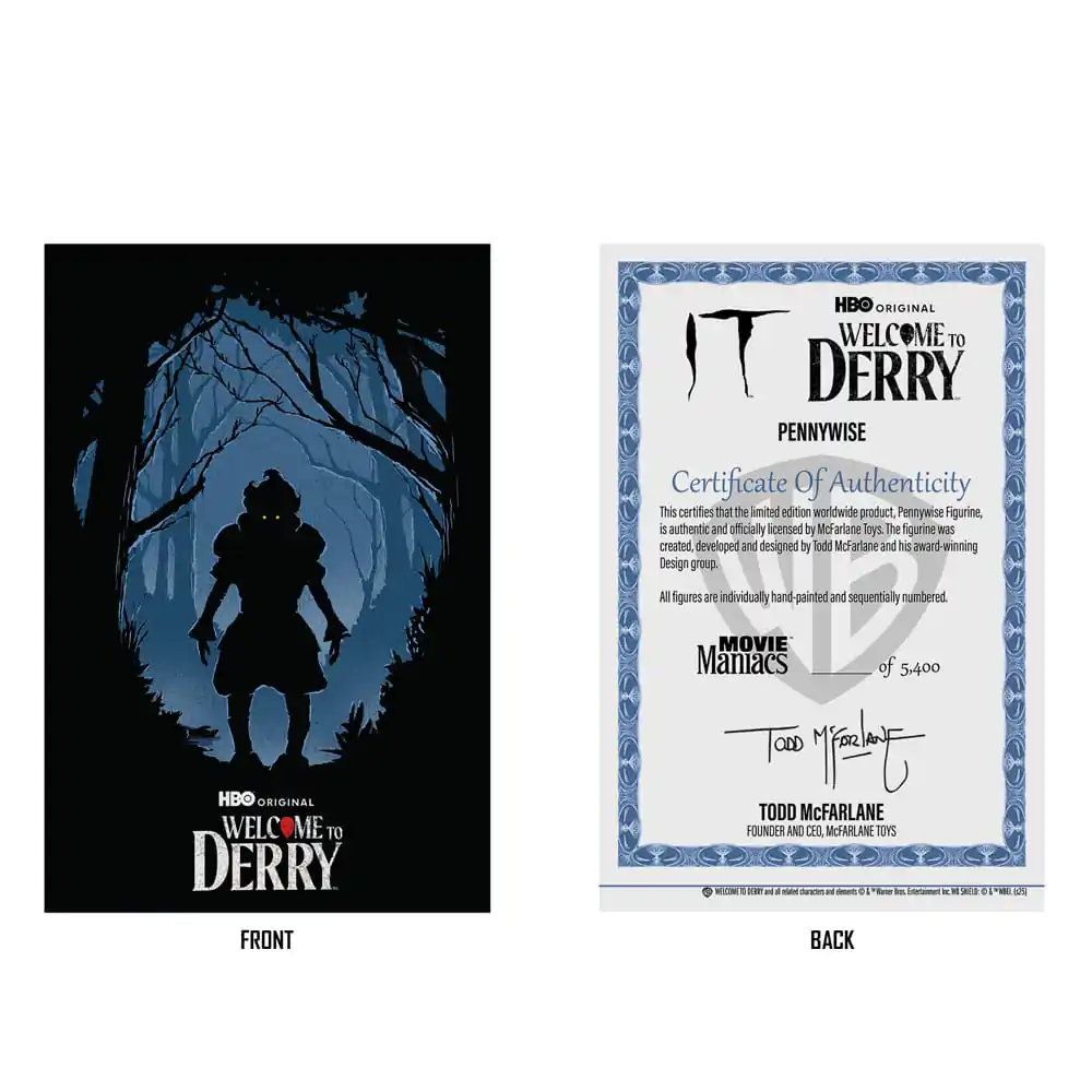 It: Welcome to Derry Movie Maniacs PVC socha Pennywise (Flashback) (Gold Label) 16 cm produktová fotografia