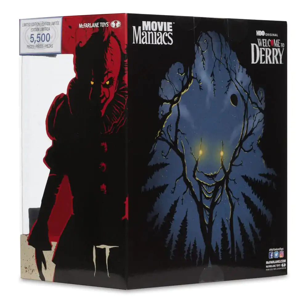 It: Welcome to Derry Movie Maniacs PVC Socha Pennywise (Gold Label) 16 cm produktová fotografia