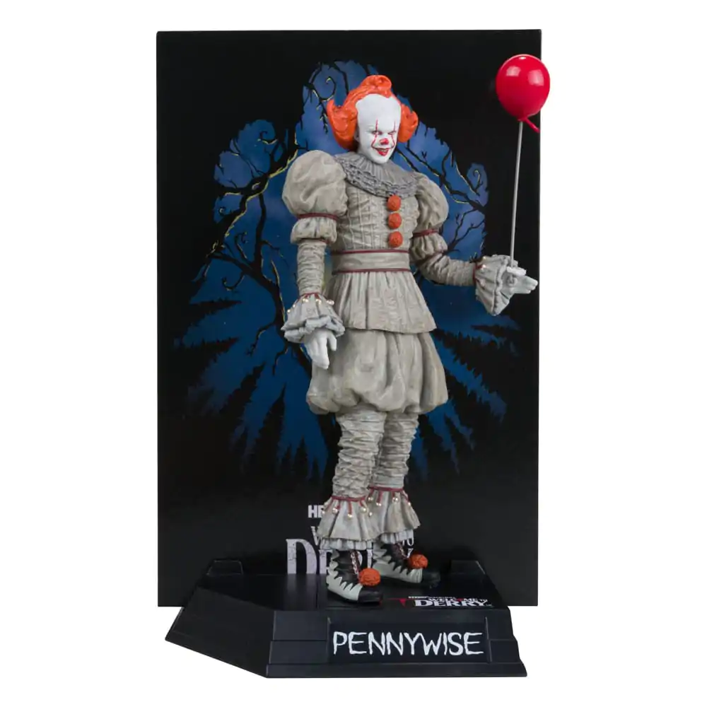 It: Welcome to Derry Movie Maniacs PVC Socha Pennywise (Gold Label) 16 cm produktová fotografia