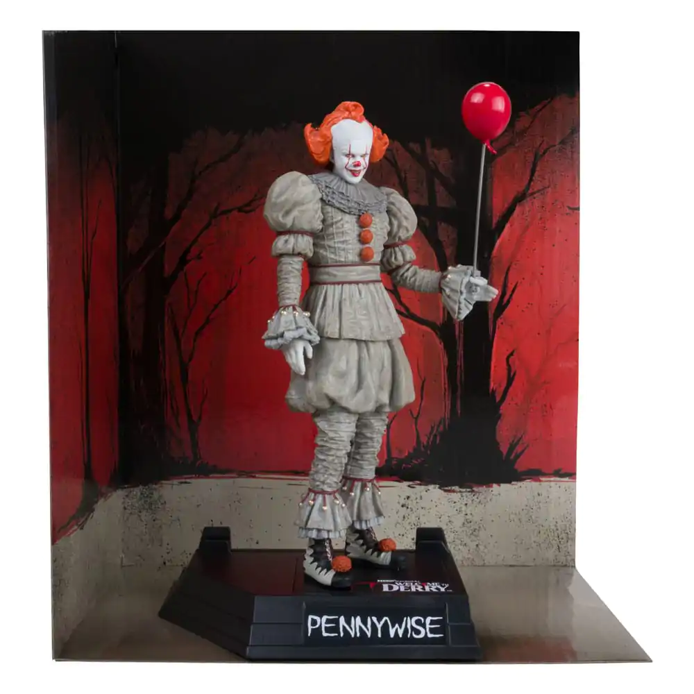 It: Welcome to Derry Movie Maniacs PVC Socha Pennywise (Gold Label) 16 cm produktová fotografia