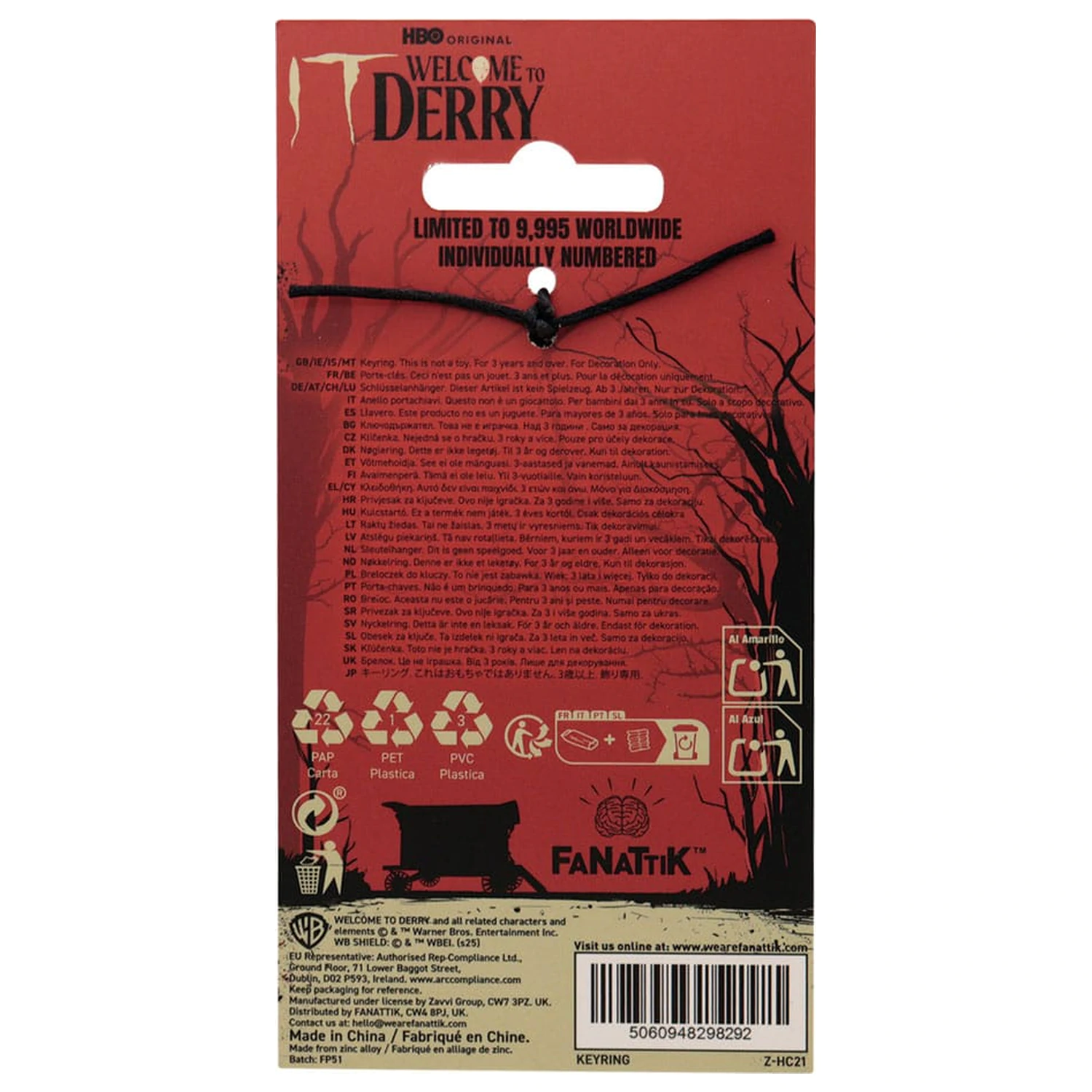IT Prívesok na kľúče Vitajte v Derry The Losers Limitovaná edícia produktová fotografia