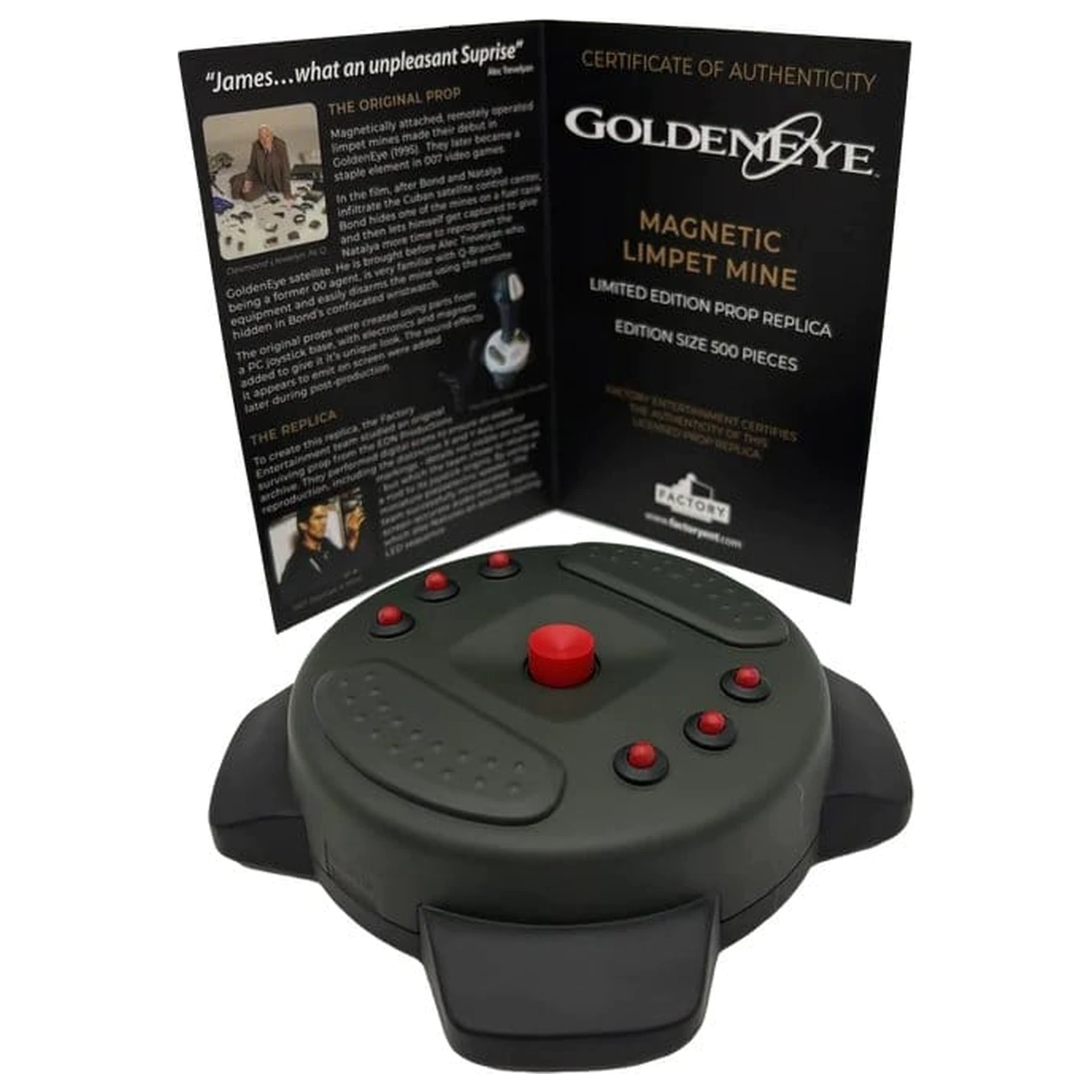 James Bond Prop Replica 1/1 GoldenEye magnetická prichytávacia mína 33 cm Limitovaná Edícia produktová fotografia