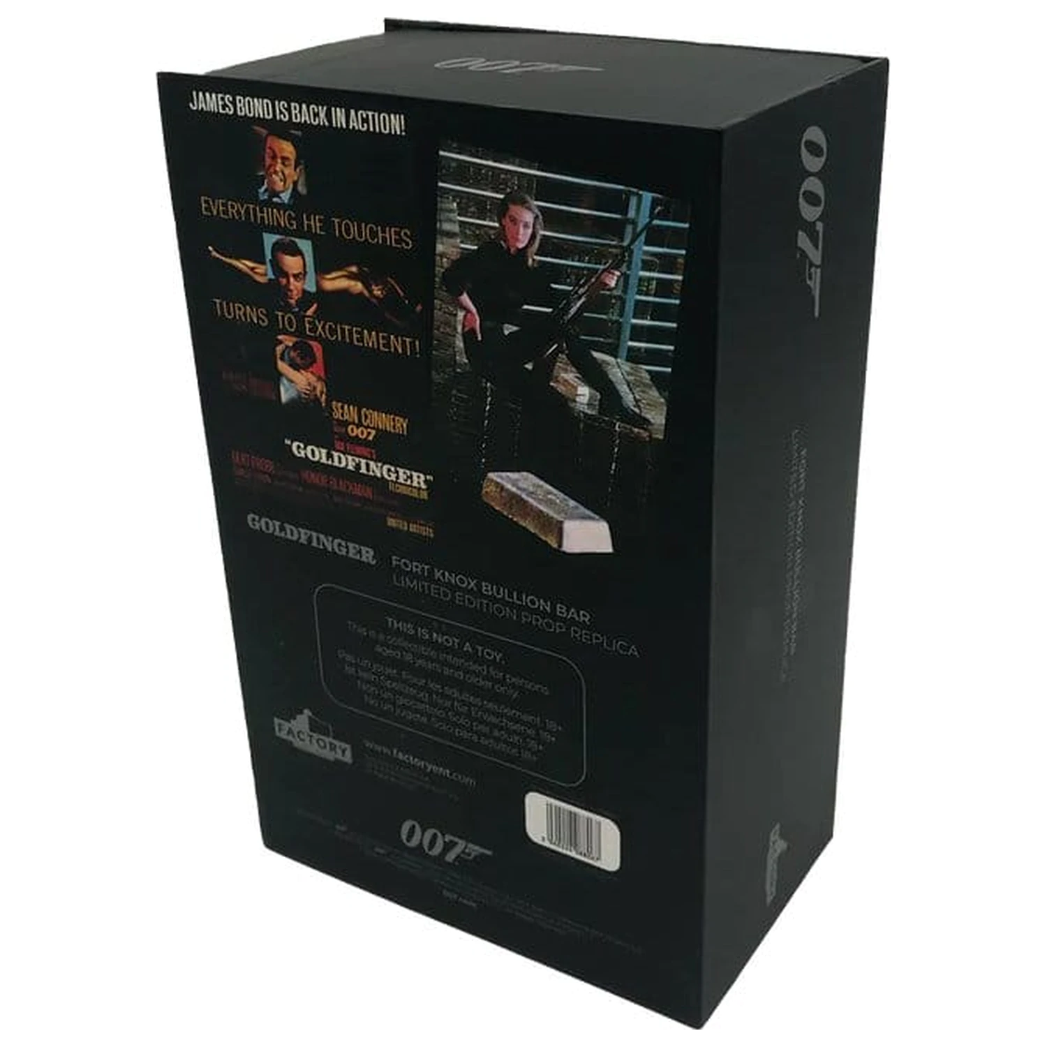 James Bond Replika filmovej rekvizity 1/1 Goldfinger Fort Knox Zliatok v tvare tehličky 25 cm limitovaná edícia produktová fotografia