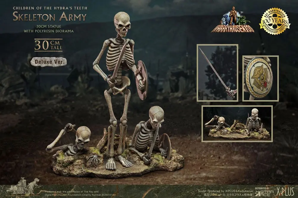 Jason and the Argonauts Gigantická socha z mäkkého vinylu Ray Harryhausen's Skeleton Army (Children of the Hydra's Teeth) Deluxe Ver. 32 cm produktová fotografia