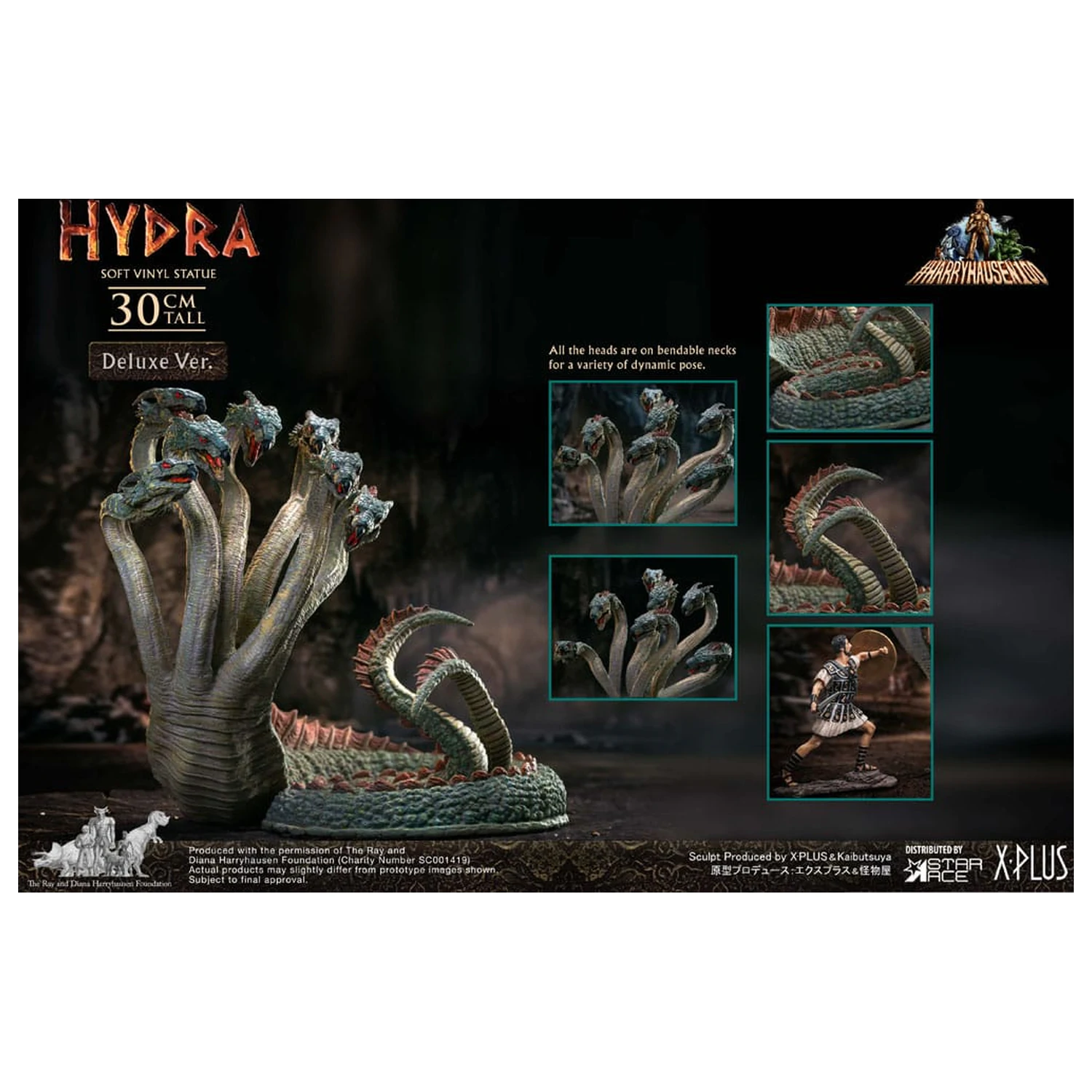 Jason and the Argonauts mäkká vinylová Socha Hydra Deluxe Verzia 30 cm produktová fotografia