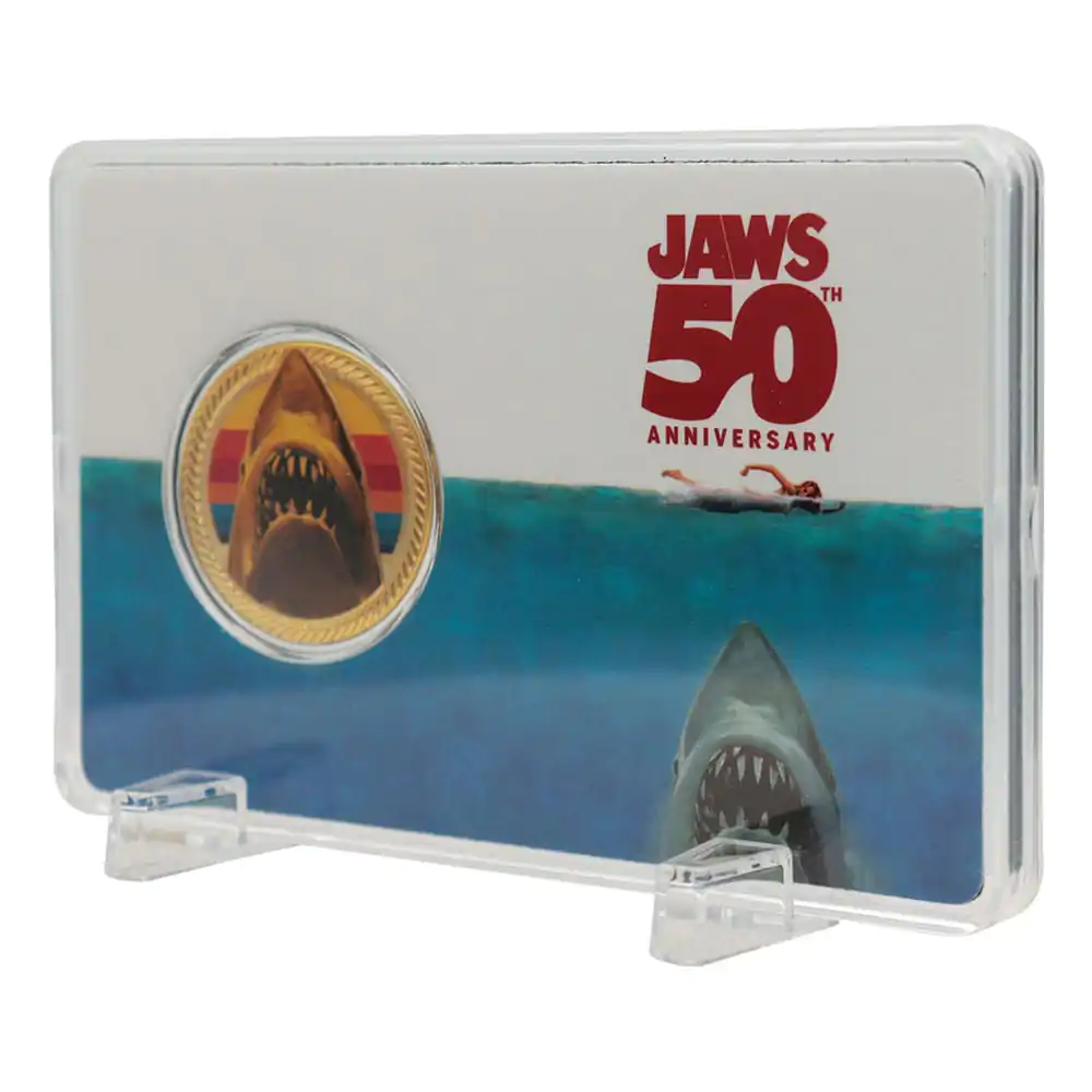 Jaws Zberateľská Minca 50th Anniversary 24k Gold Plated Limited Edition produktová fotografia