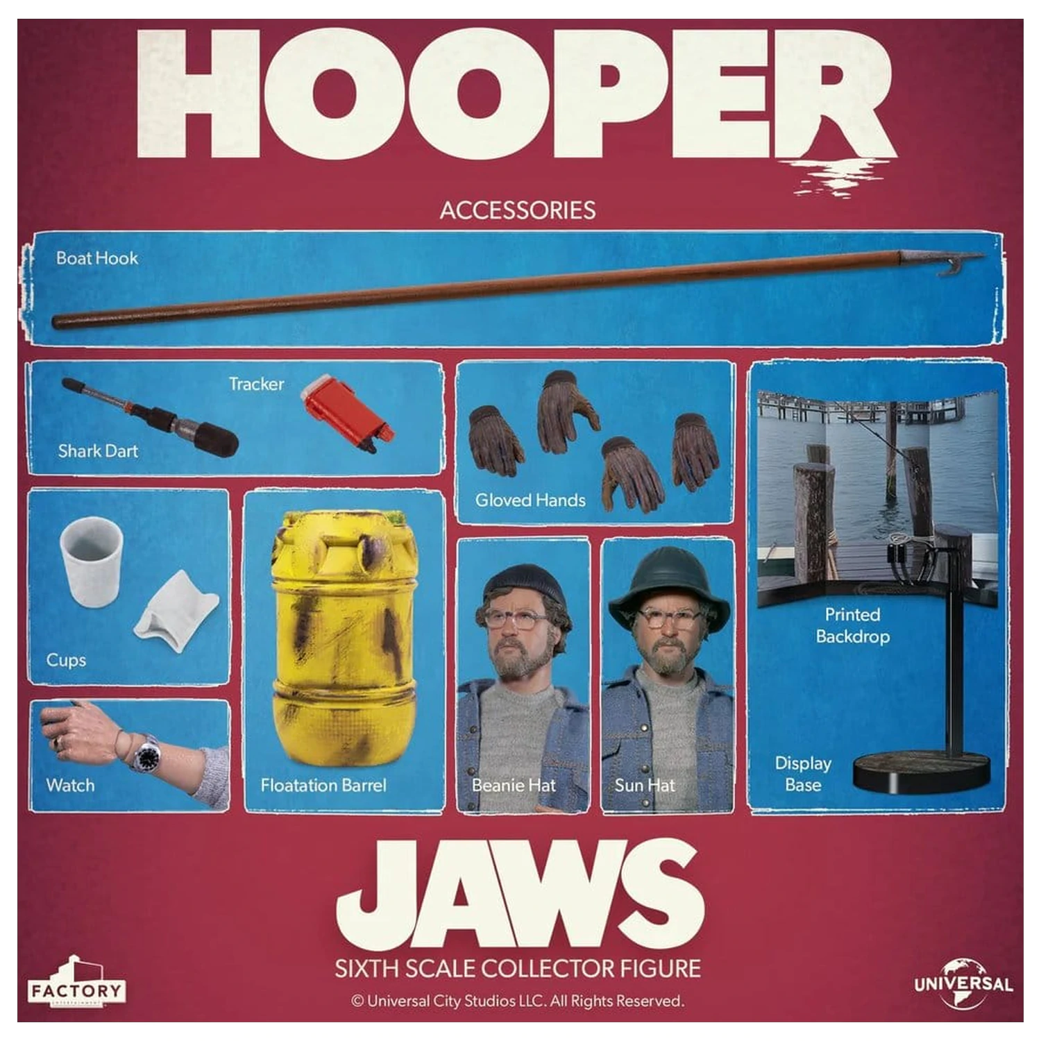 Jaws akčná figúrka 1/6 Hooper 15 cm produktová fotografia