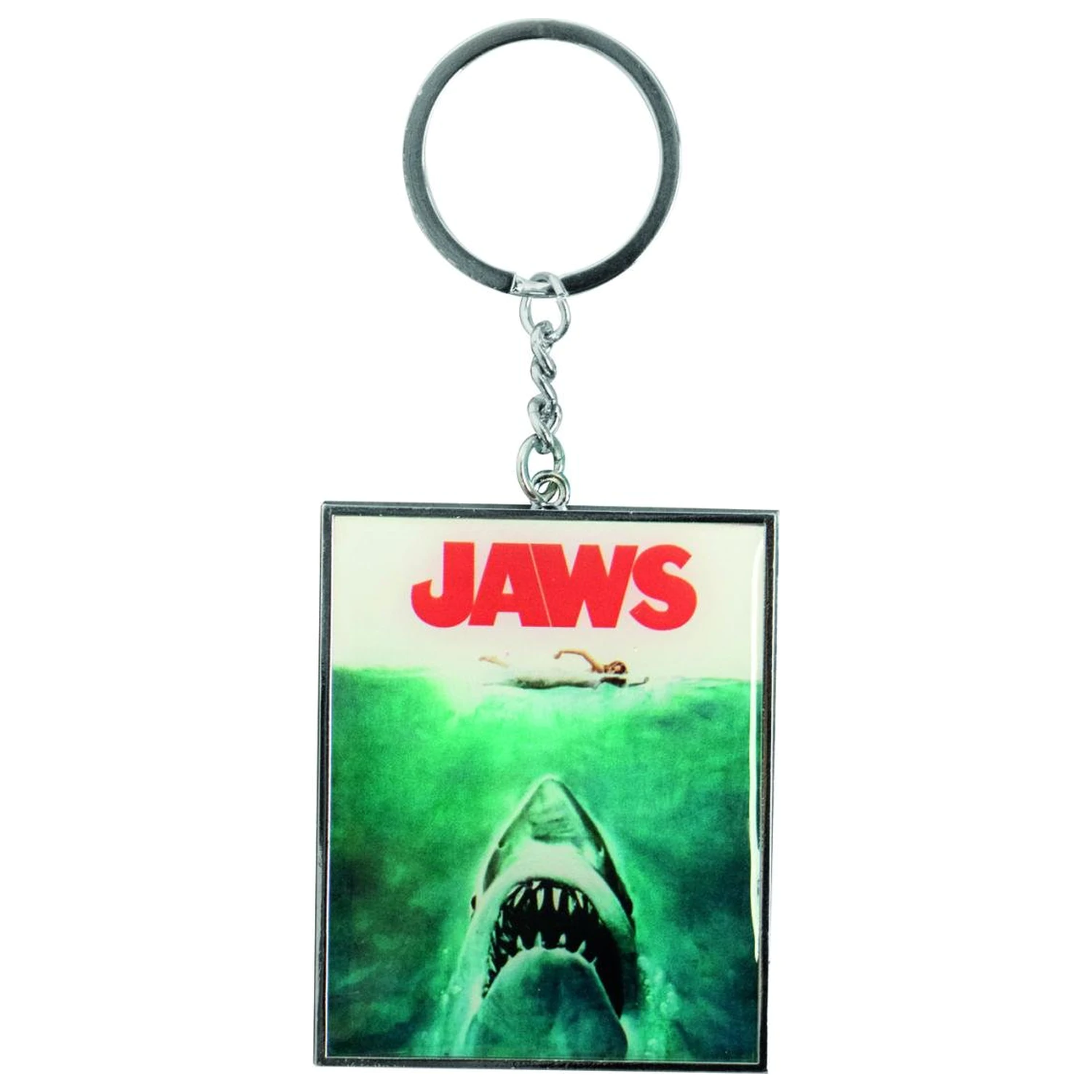 Jaws kovová kľúčenka produktová fotografia