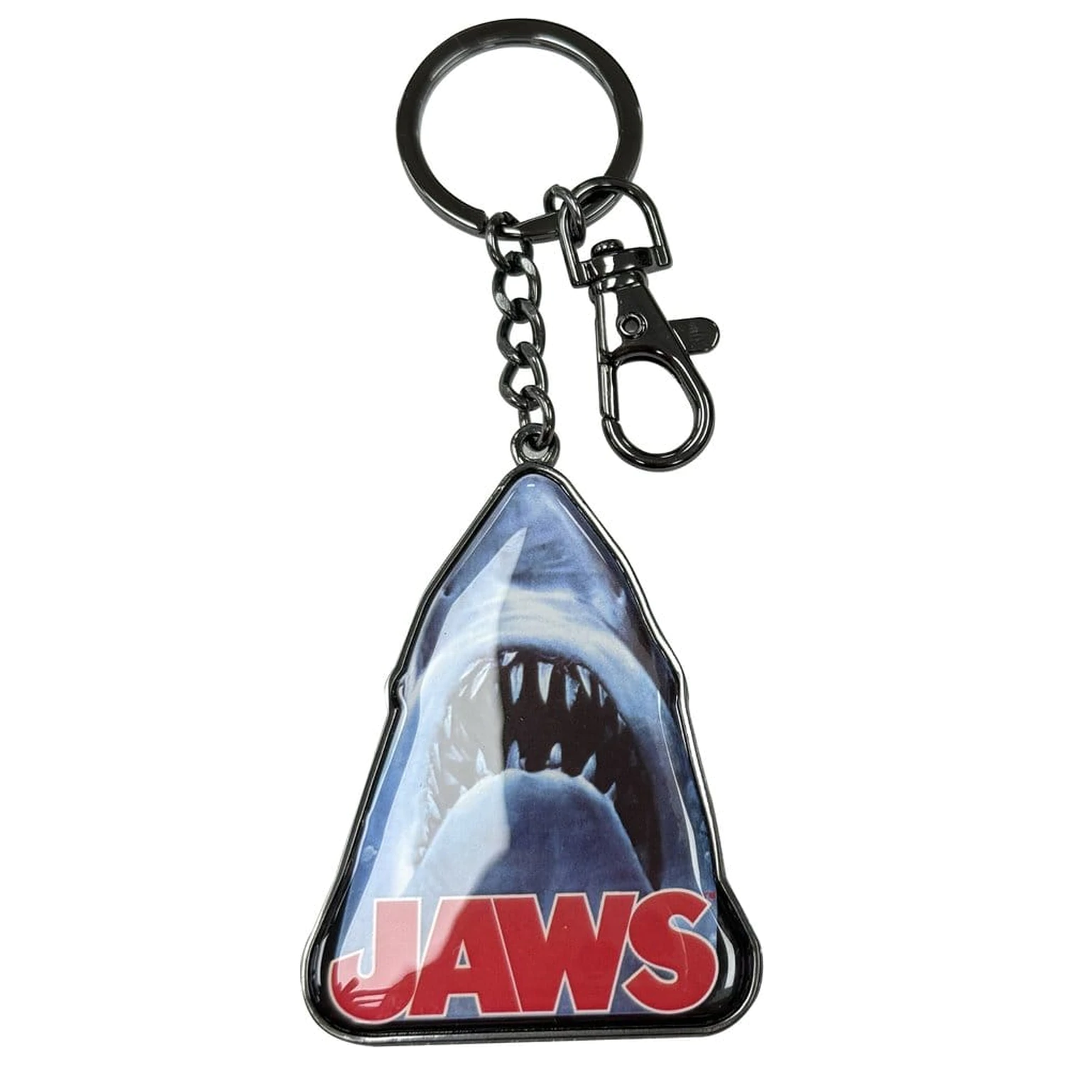 Jaws Kovová kľúčenka Shark Logo 15 cm produktová fotografia