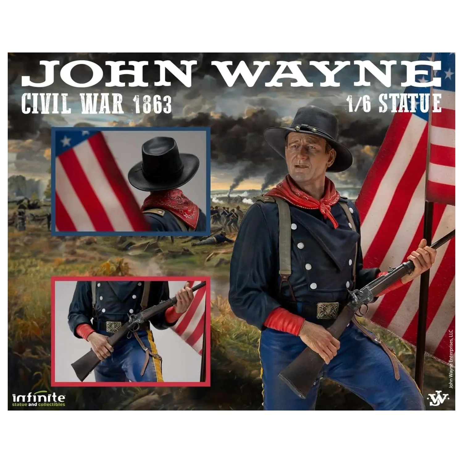 John Wayne Civil War 1863 Socha 1/6 48 cm produktová fotografia