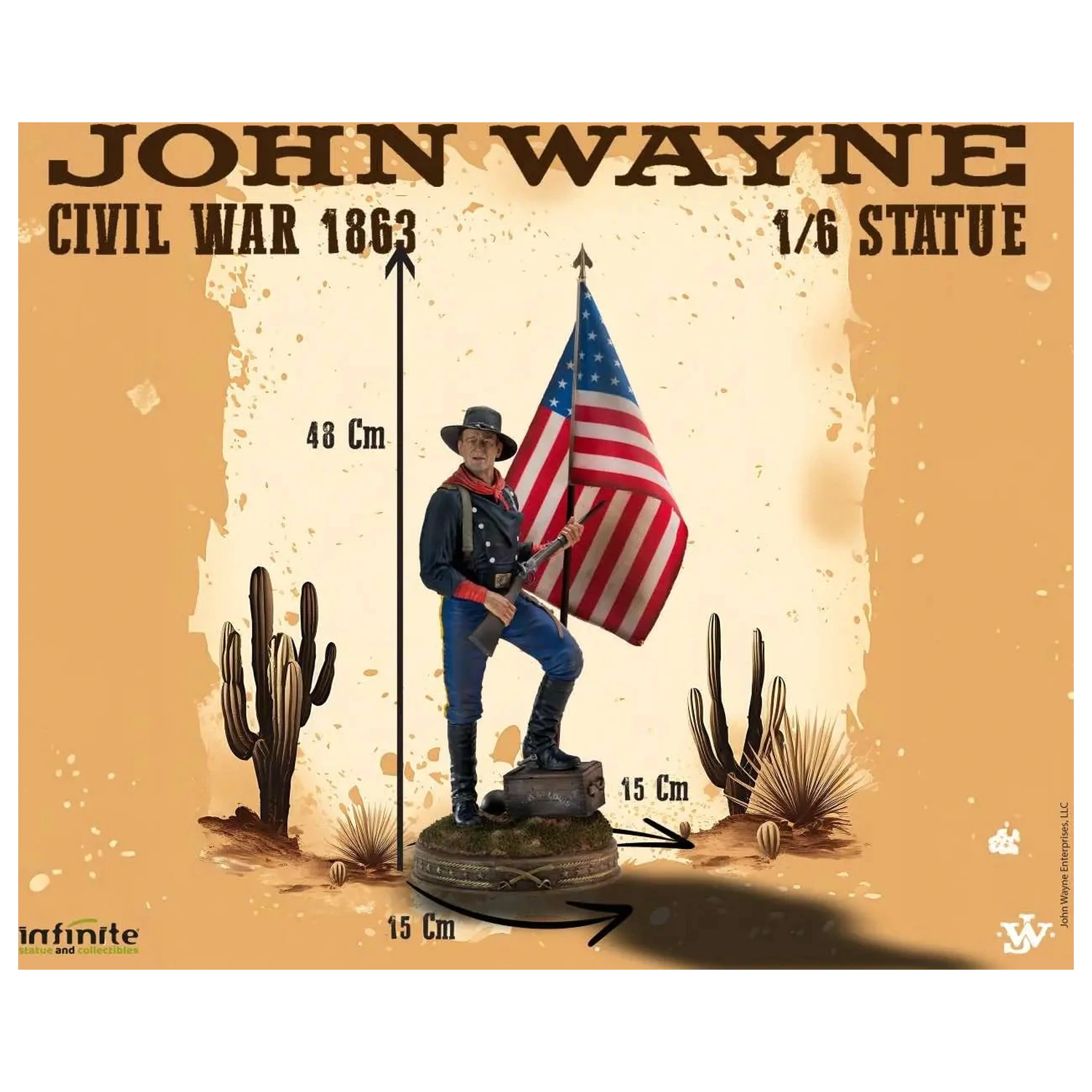 John Wayne Civil War 1863 Socha 1/6 48 cm produktová fotografia
