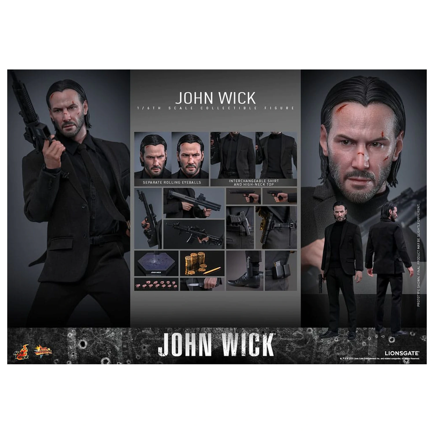 John Wick Movie Masterpiece Akčná figúrka 1/6 John Wick 31 cm produktová fotografia