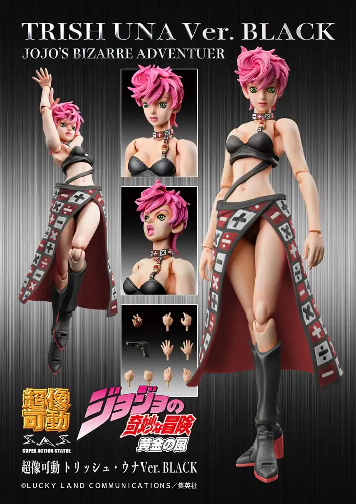 JoJo&#039;s Bizarre Adventure Part 5 Super Action Akčná figúrka Chozokado Trish Una Black Ver. 15 cm produktová fotografia