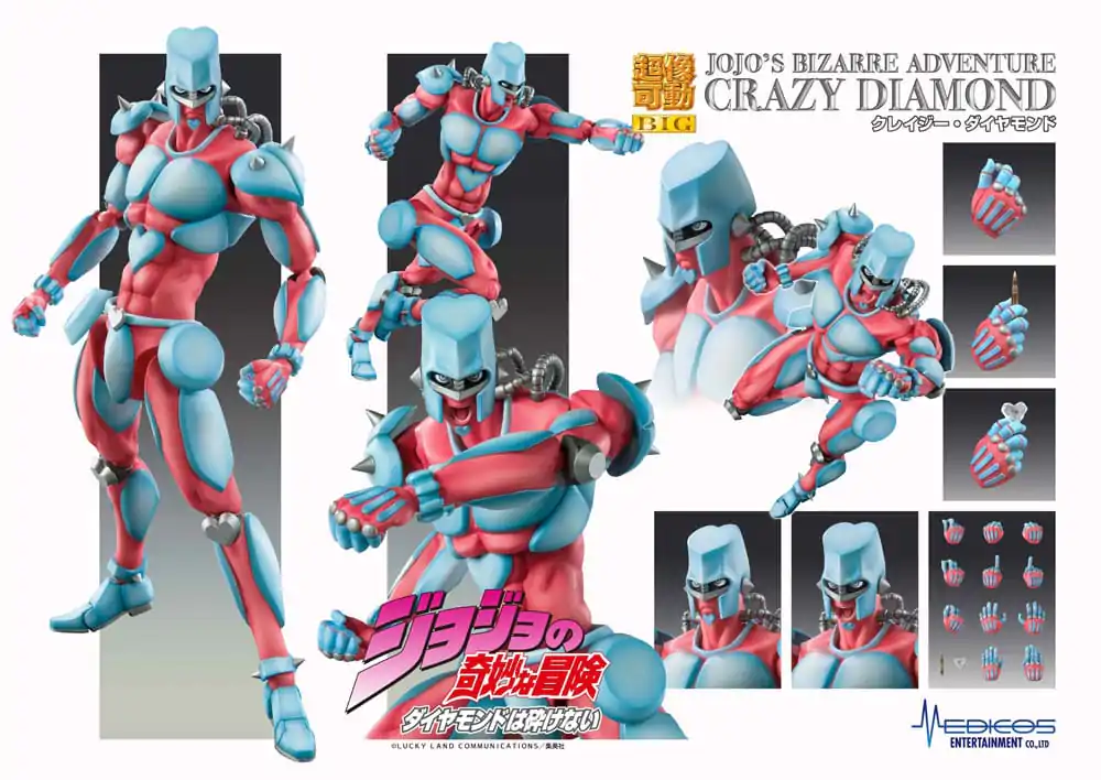 JoJo&#039;s Bizarre Adventure Part4 Super Action Akčná figúrka Chozokado Big (Crazy Diamond) 22 cm termékfotó