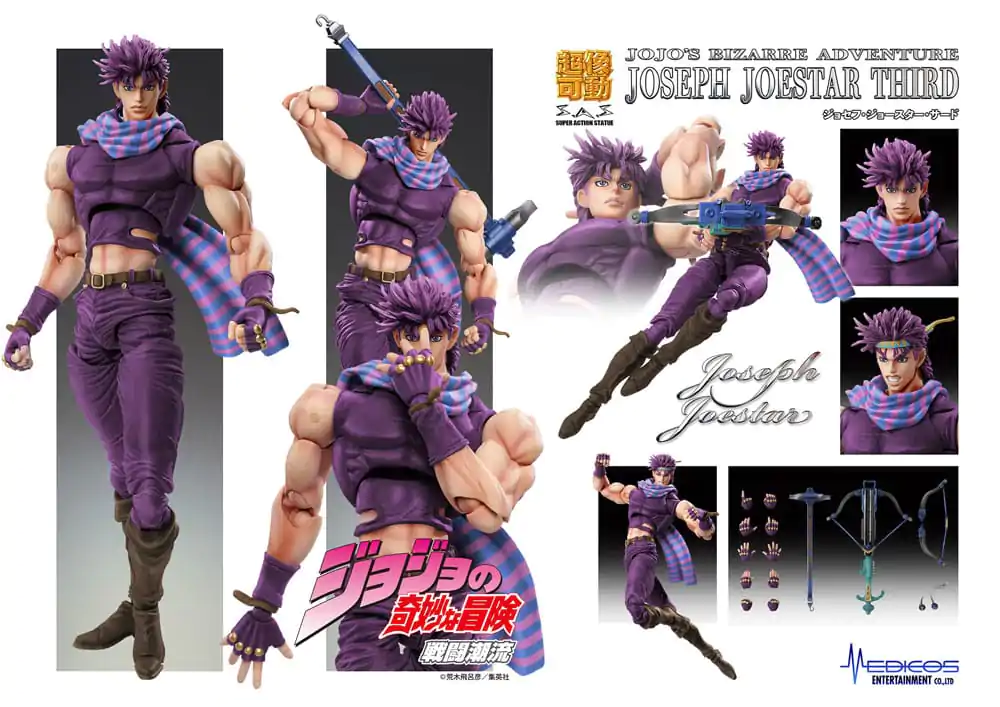 JoJo's Bizarre Adventure Battle Tendency Action Figure Chozokado Joseph Joestar Third 16 cm produktová fotografia