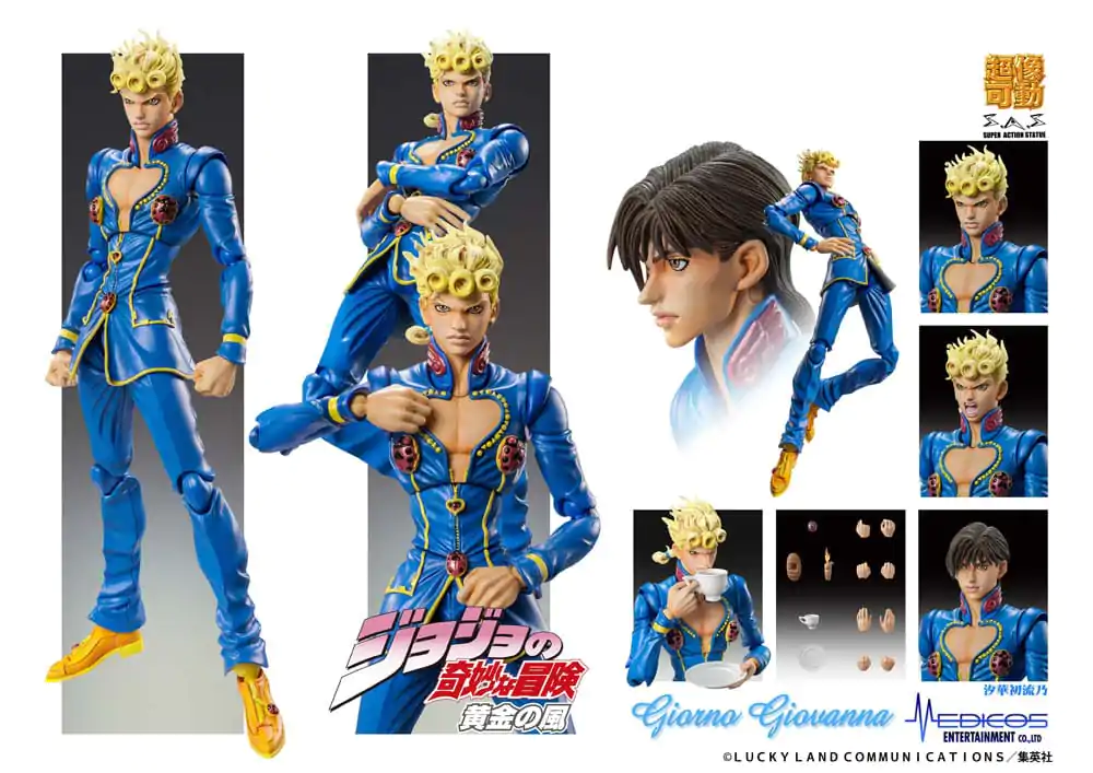 JoJo's Bizarre Adventure Part 5: Golden Wind Action Figure Chozokado Giorno Giovanna Second 15 cm produktová fotografia
