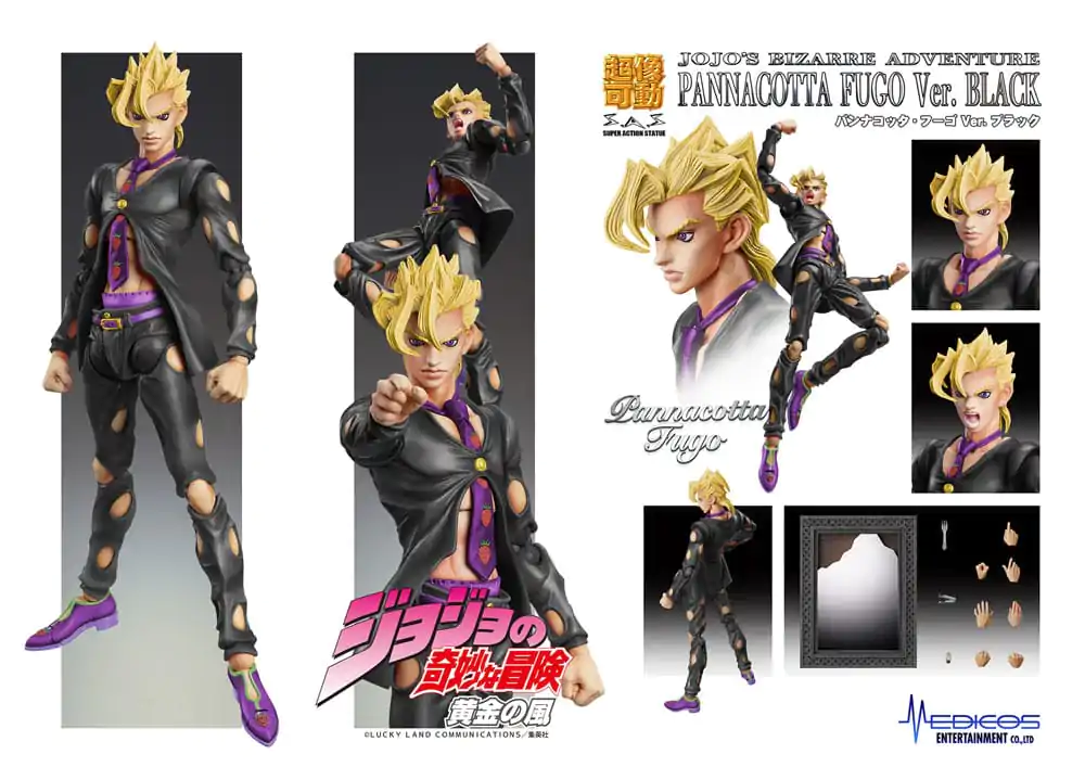 JoJo's Bizarre Adventure Part 5: Golden Wind Akčná figúrka Chozokado (Pannacotta Fugo Ver. Black) 15 cm termékfotó