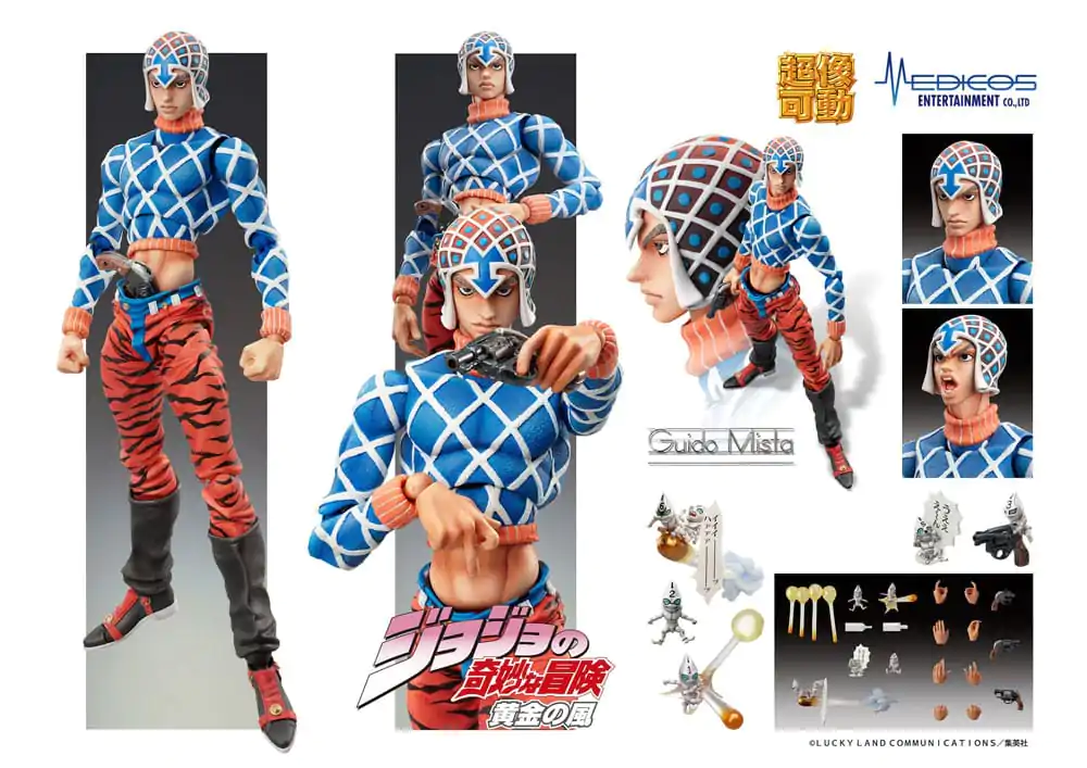 JoJo's Bizarre Adventure Part 5 Statue Legend PVC soška Chozokado Guido Mista & S P (re-run) 15 cm termékfotó