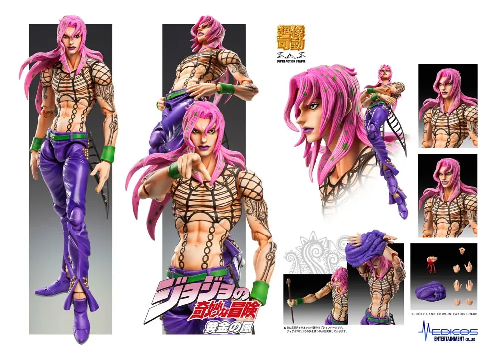 JoJo's Bizarre Adventure Part5 Super Action akčná figúrka Chozokado (Diavolo) 16 cm termékfotó